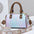 PU Leather Fashion Suitcase Style Women’s Handbag in Multiple Colors - Brown / Length 24 Width 12 Height 15cm