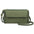 PU Leather Horizontal Square Bag with Zipper Buckle and Soft Finish - Green - 7