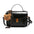 PU Leather Horizontal Square Bag with Zipper Compartment - Black