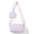 PU Leather Horizontal Square Suitcase Bag with Internal Zipper Pocket - Purple