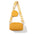 PU Leather Horizontal Square Suitcase Bag with Internal Zipper Pocket - Yellow