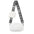 PU Leather Horizontal Square Suitcase Bag with Internal Zipper Pocket - White