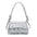 PU Leather Horizontal Suitcase Shoulder Bag with Double Strap - Blue