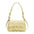 PU Leather Horizontal Suitcase Shoulder Bag with Double Strap - Yellow