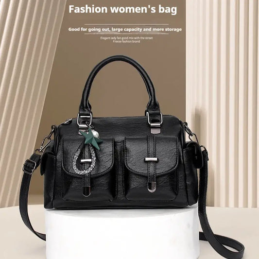 PU Leather Multi-Pocket Handbag in Multiple Colors