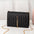 PU Leather Plaid Shoulder Bag Horizontal Square 19.5 x 5 x 13 cm - Black Diamond Plaid
