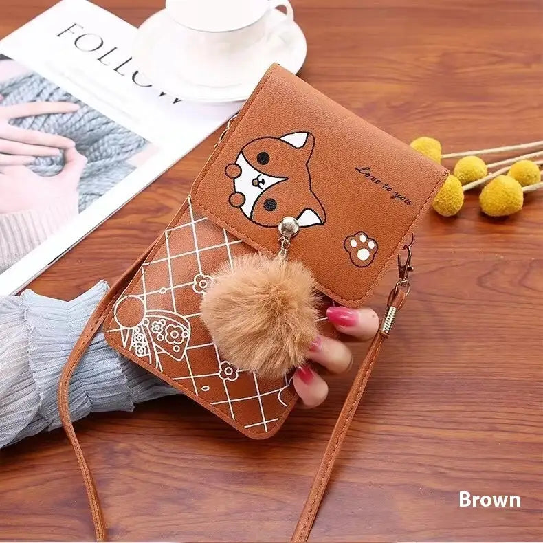 PU Leather Suitcase with Customizable Color Options - Brown