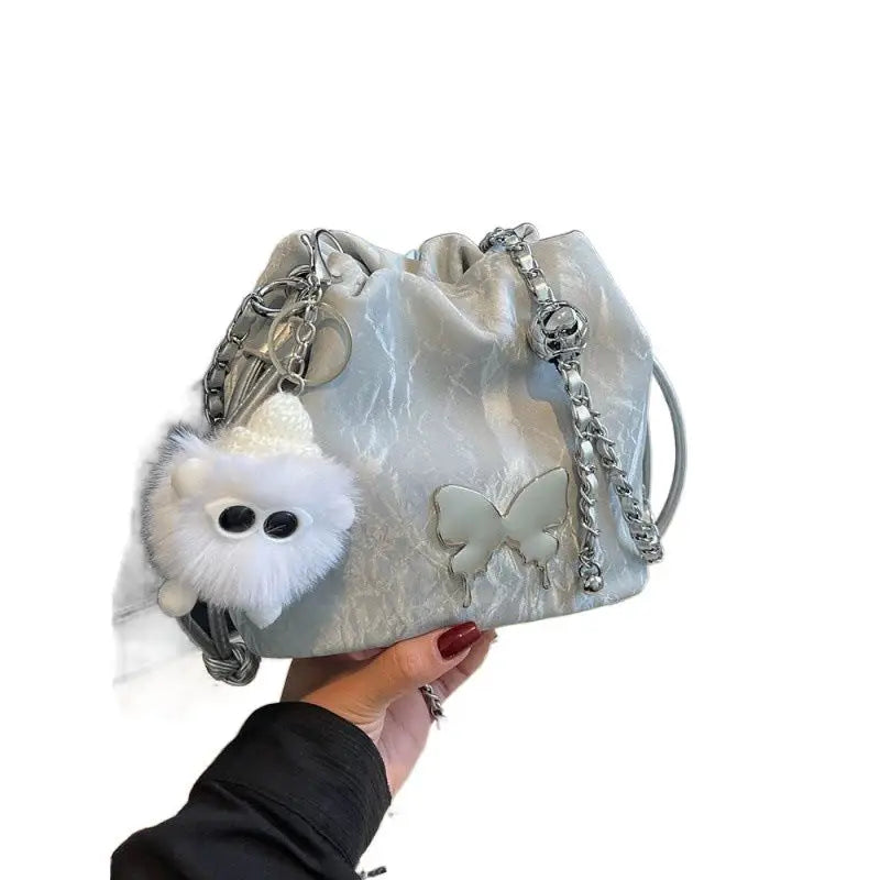 PU Lined Travel Pouch with White Wizard Pendant in Multiple Colors
