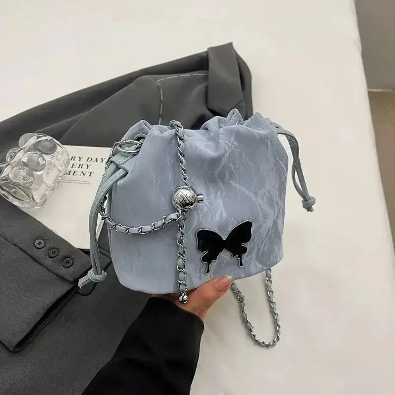 PU Lined Travel Pouch with White Wizard Pendant in Multiple Colors - Blue Without Pendant