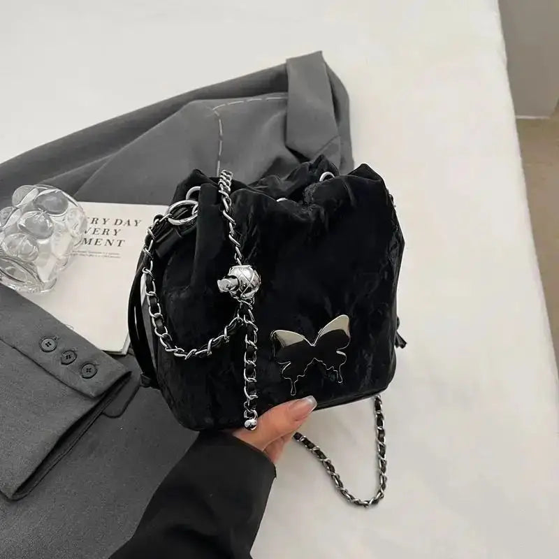 PU Lined Travel Pouch with White Wizard Pendant in Multiple Colors - Black Without Pendant
