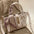 PU Litchi Pattern Shoulder Bag with Scarf and Adjustable Strap - Bag Shoulder Strap Silk Scarf