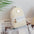 PU Printed Backpack with Sandwich Pocket and Internal File Bag - Flower White