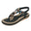PU Rhinestone Sandals with Elastic Band and TPR Sole - Black / 36