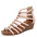 PU Round Head Sandals with Back Zipper in Multiple Colors and Sizes - Pink / 36