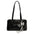 PU Shoulder Bag with Pendant and Sandwich Pocket in Multiple Colors - Black with Pendant / 32x9x16