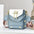 PU Square Suitcase for Women in Multiple Colors with Polyester Lining - Sky Blue
