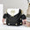 PU Square Suitcase for Women in Multiple Colors with Polyester Lining - Black