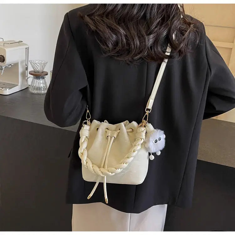PU Texture Magnetic Snap Shoulder Bag in Multiple Colors