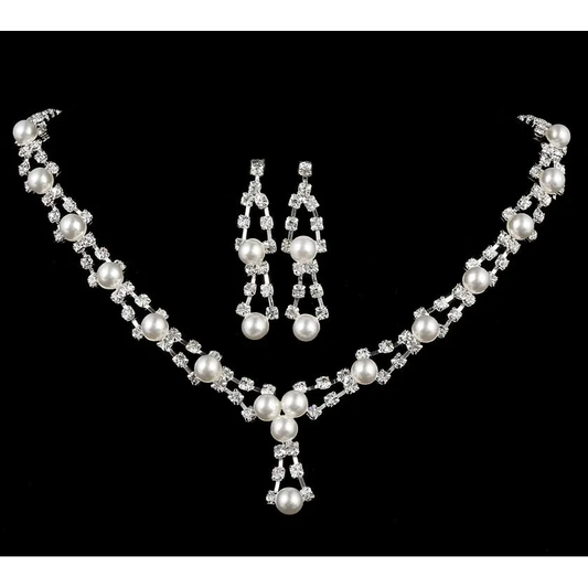 Pure Pearls Bridal Necklace Set - default