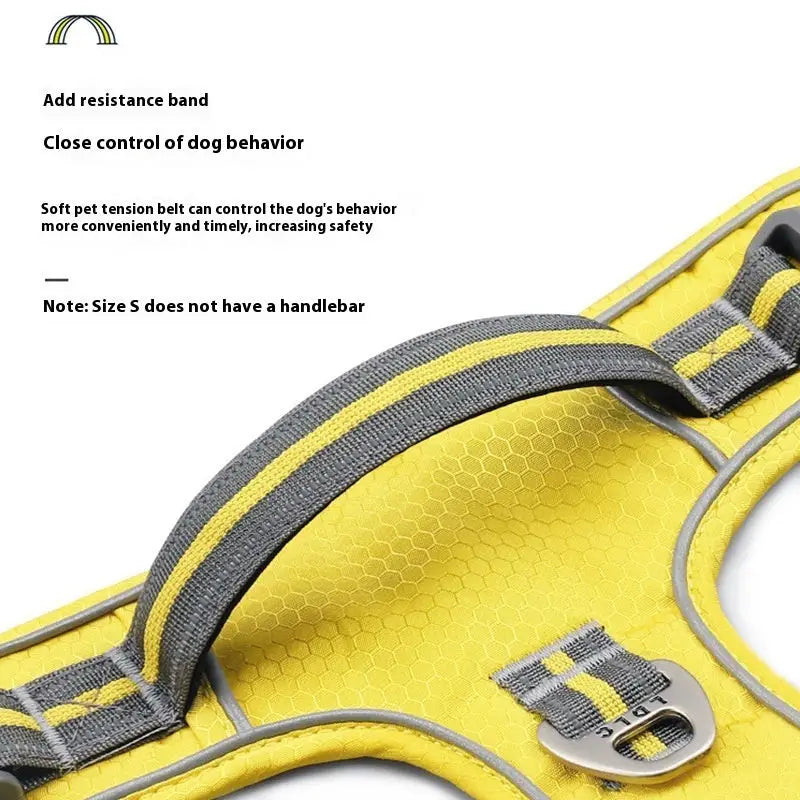 QS 076 Nylon Pet Chest Strap with Chain Ring and Rope Packing