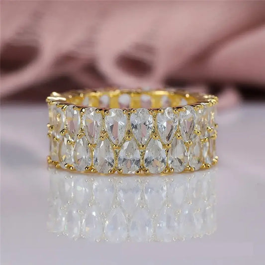 Radiant Gemstone Diamond Ring