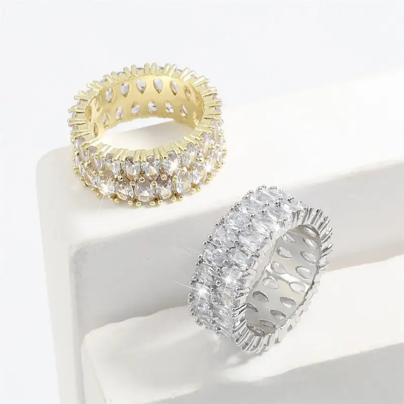 Radiant Gemstone Diamond Ring