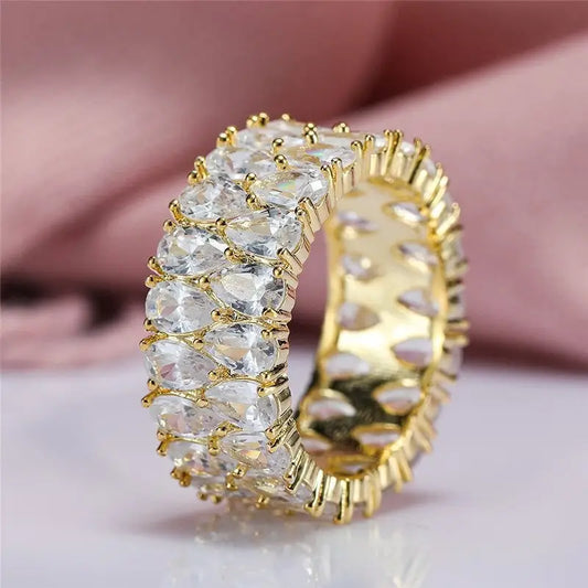 Radiant Gemstone Diamond Ring