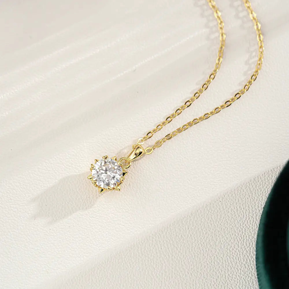 Radiant Moissanite Pendant Necklace