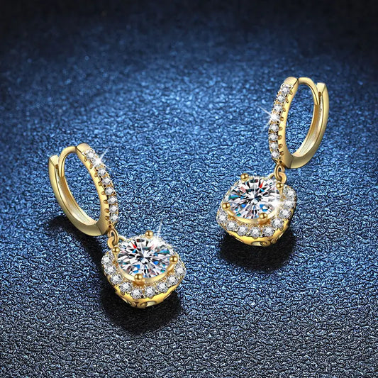 Radiant Square: Moissanite Studs in Silver