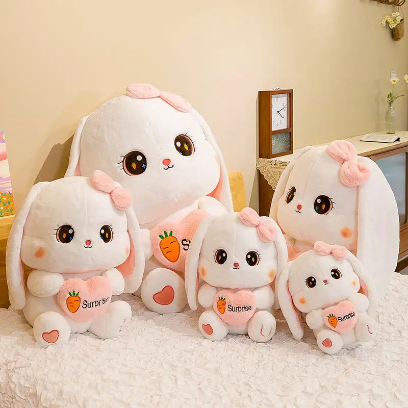 Radish Rabbit Plush - Heart Hugger - Same Color / 30cm