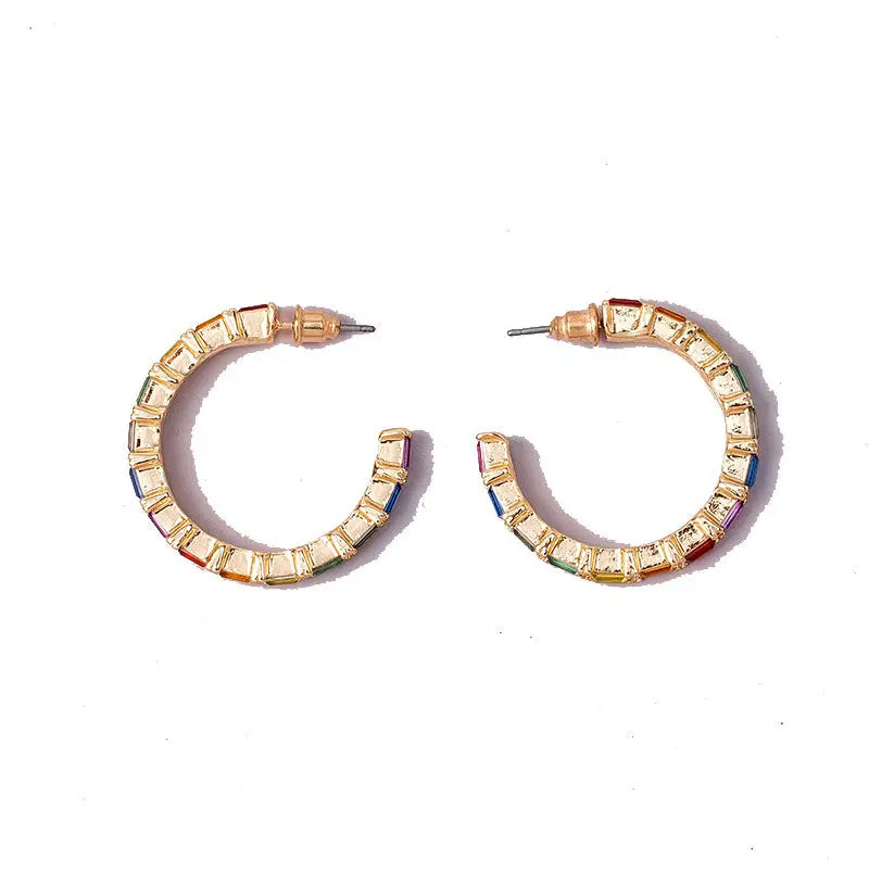 Rainbow Radiance Ear Studs - E1013 Large