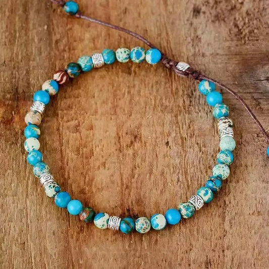 Rainbow Woven Bracelet with Multicolored Thread