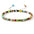 Rainbow Woven Bracelet with Multicolored Thread - Mixed Ornamental Stone / 16 + 7CM