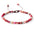 Rainbow Woven Bracelet with Multicolored Thread - Red Emperor Stone / 16 + 7CM