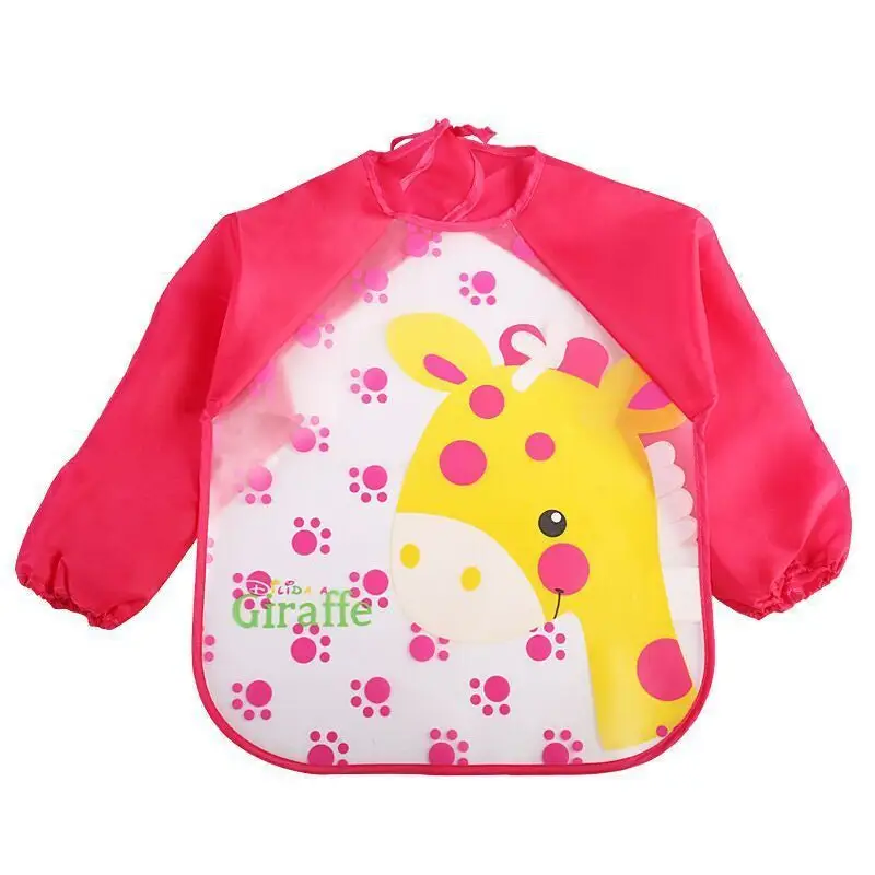 Rainy Day Artist: Kids Waterproof Art Apron - No6 Red Giraffe