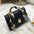 Retro Chic Square Bag - Black