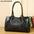 Retro European and American PU Shoulder Bag with Sandwich Pocket - Black
