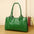 Retro European and American PU Shoulder Bag with Sandwich Pocket - Green