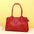 Retro European and American PU Shoulder Bag with Sandwich Pocket - Red