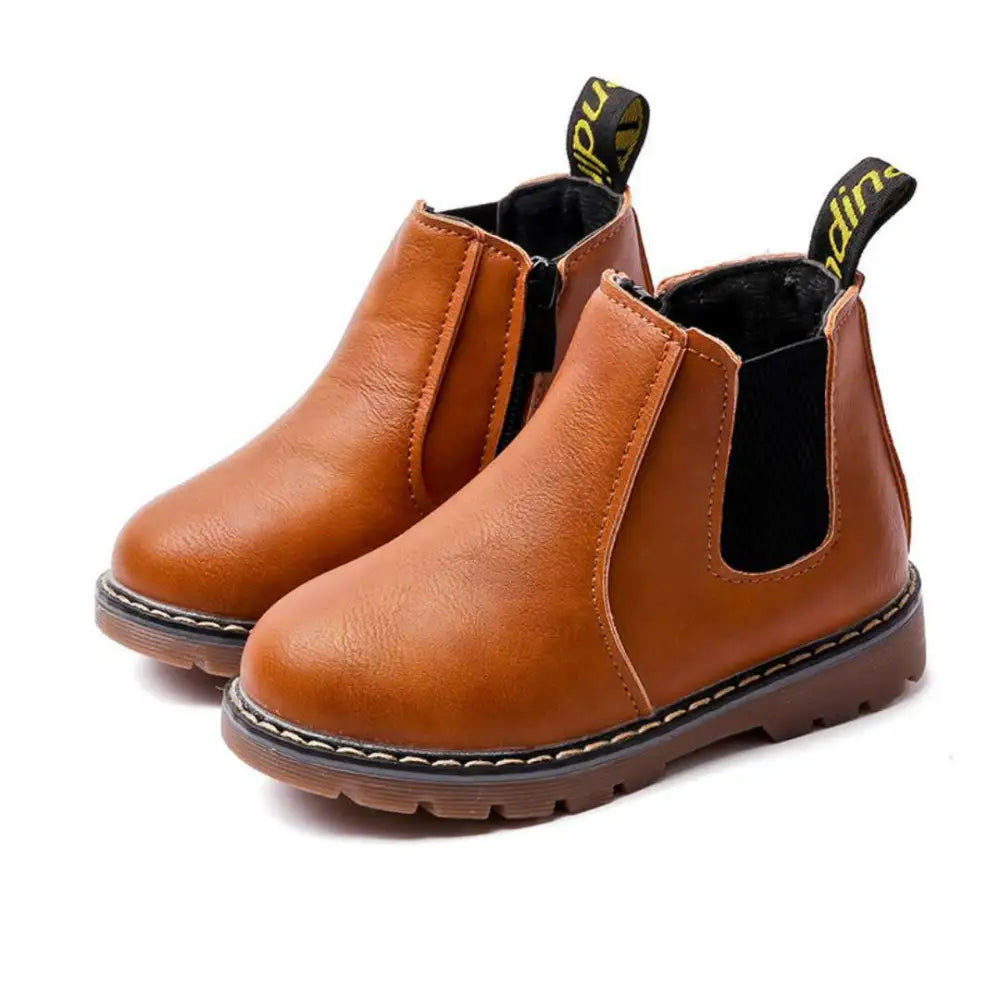 Retro Kids’ Casual Doc Martens Boots - Brown / 21