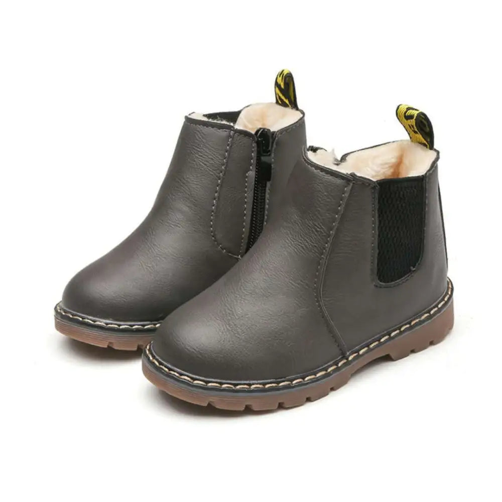 Retro Kids’ Casual Doc Martens Boots - Grey cotton / 21