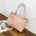 Retro PU Suitcase Packing Bag with Internal Mobile Phone Compartment Set of 2 - Pink
