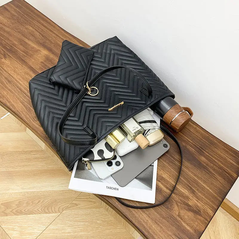 Retro PU Suitcase Packing Bag with Internal Mobile Phone Compartment Set of 2