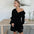 RetroVibe Ruffle V-Neck Y2K Dress - Black / S - 4