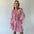 RetroVibe Ruffle V-Neck Y2K Dress - Pink / S - 4