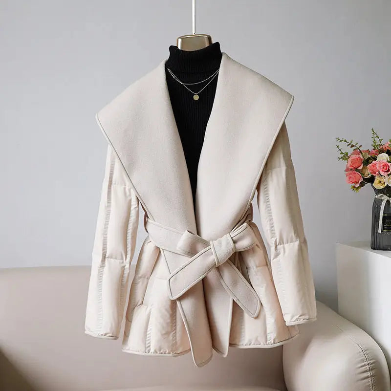 RevCash Wool Down Coat - White / S