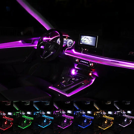 RGB Interior Car Light Strips with Customizable Installation