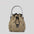 Rhombus Cotton Bucket Bag - Khaki