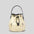Rhombus Cotton Bucket Bag - White