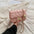 Rhombus Pattern PU Shoulder Bag with Sandwich Pocket - Pink
